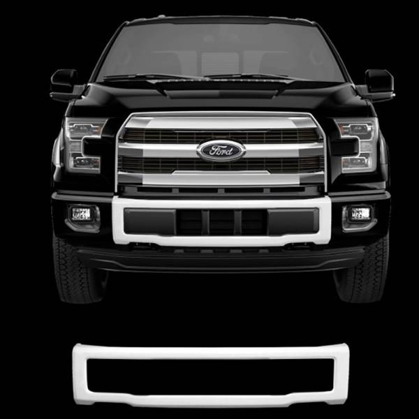 BumperShellz - BumperShellz DF0710 Front Truck Bumper Cover (Center Only) for Ford F-150 2015-2017 - Gloss White