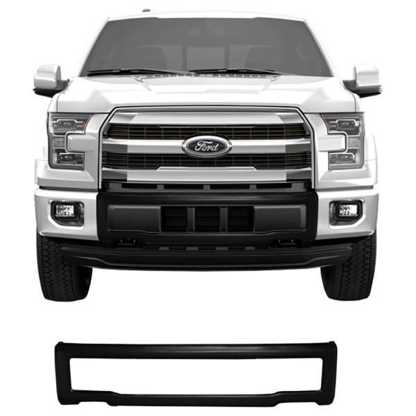 BumperShellz - BumperShellz DF0713 Front Truck Bumper Cover (Center Only) for Ford F-150 2015-2017 - Armor Coated