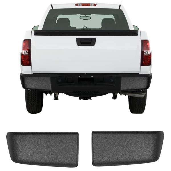 BumperShellz - BumperShellz BG1013 Rear Delete Truck Bumper Cap Kit for Chevy and GMC Silverado and Sierra 1500/2500HD/3500 2007-2013 - Armor Coated