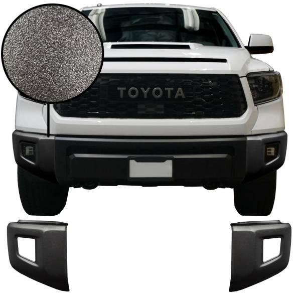BumperShellz - BumperShellz DU0113 Front Bumper Covers and Overlays for Toyota Tundra 2014-2021 - Armor Coated