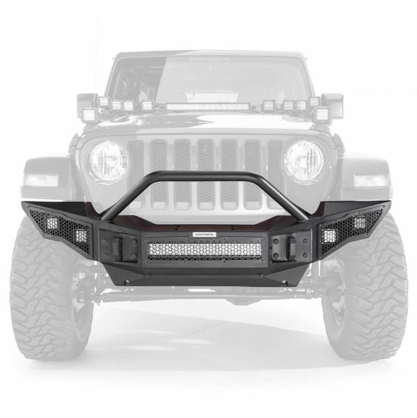 Go Rhino - Go Rhino 331201T Rockline Full Width Front Bumper for Jeep Gladiator JT 2018-2022