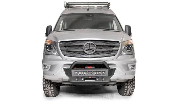 Fab Fours - Fab Fours MB17-N4652-1 Semi-Hidden Winch Mount with Pre Runner Guard for Mercedes Sprinter 2017-2018