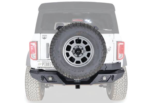 LOD Offroad - LOD Offroad BBC2100 Destroyer Rear Bumper with Tire Carrier for Ford Bronco 2021-2023 - Textured Black Powder Coat