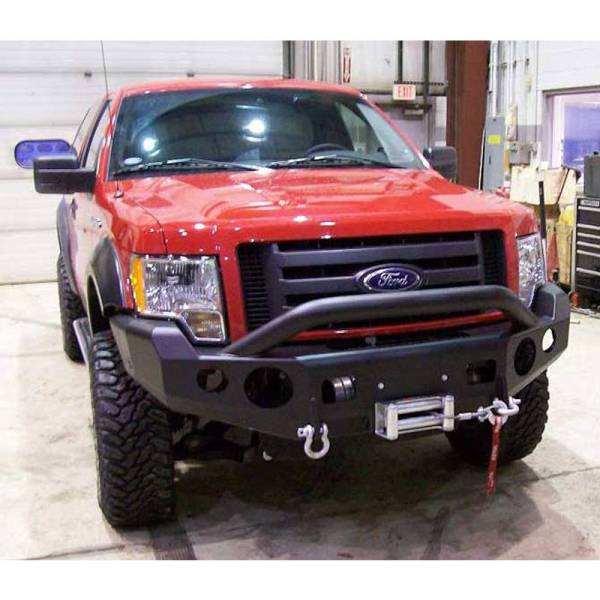 TrailReady - TrailReady 12202P Winch Front Bumper with Pre-Runner Guard for Ford F150 2009-2014