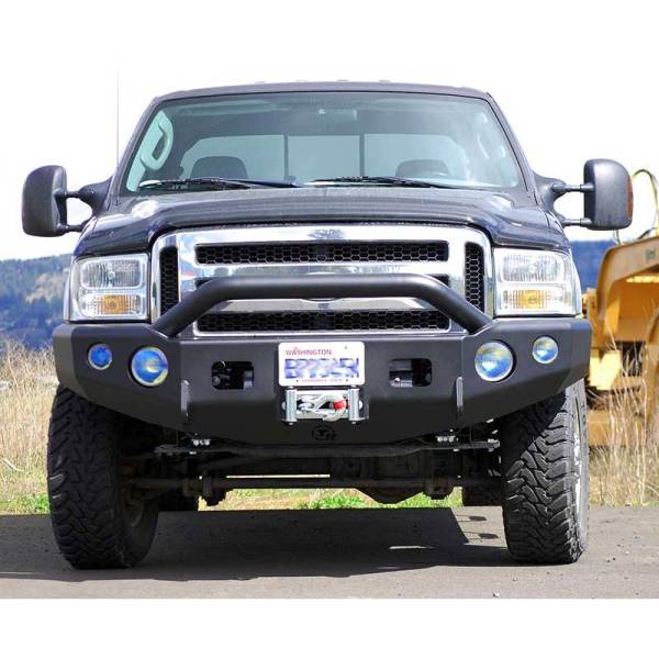 TrailReady - TrailReady 12300P Winch Front Bumper with Pre-Runner Guard for Ford Excursion 1998-2001