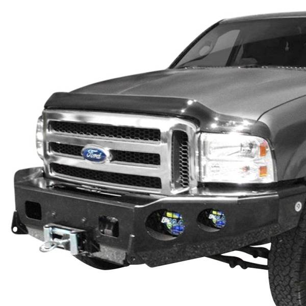 TrailReady - TrailReady 12301B Winch Front Bumper with Open End Crash Bar for Ford Excursion 2001-2004