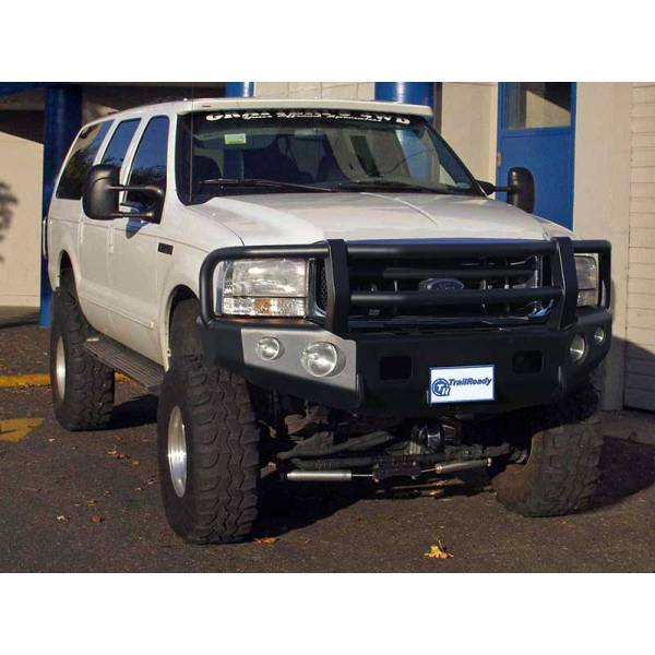 TrailReady - TrailReady 12302G Winch Front Bumper with Full Guard and Open End Crash Bar for Ford Excursion 2004-2004