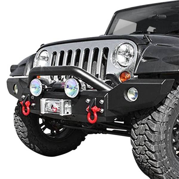 TrailReady - TrailReady 38000P Winch Front Bumper with Pre-Runner Guard for Jeep Wrangler JK 2007-2018