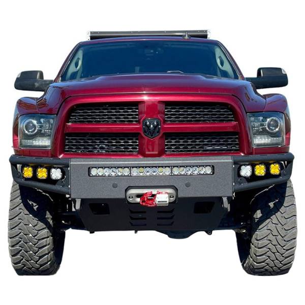 Chassis Unlimited - Chassis Unlimited CUB950012 Diablo Series Winch Front Bumper with Sensor Cutouts for Dodge Ram 2500/3500 2010-2018