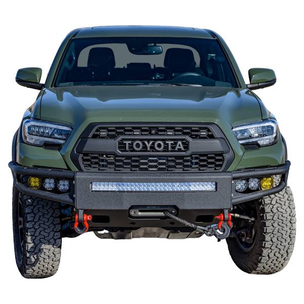 Chassis Unlimited - Chassis Unlimited CUB950231 Diablo Series Winch Front Bumper with Sensor Cutouts for Toyota Tacoma 2016-2023
