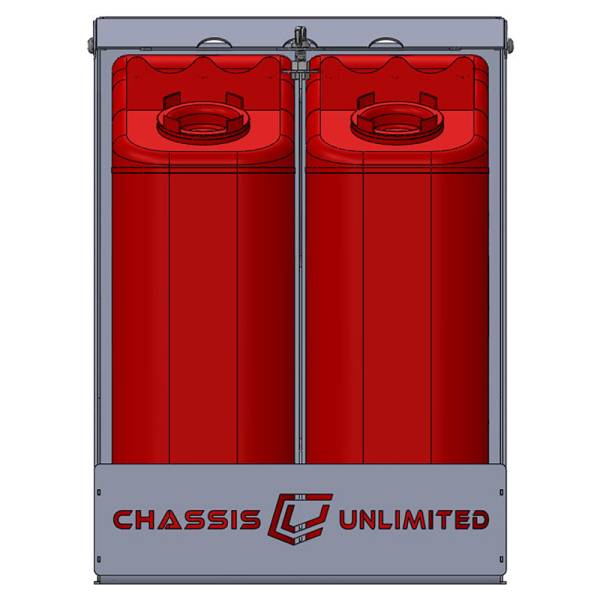 Chassis Unlimited - Chassis Unlimited CUB960001 Dual Fuel/Water Can Mount