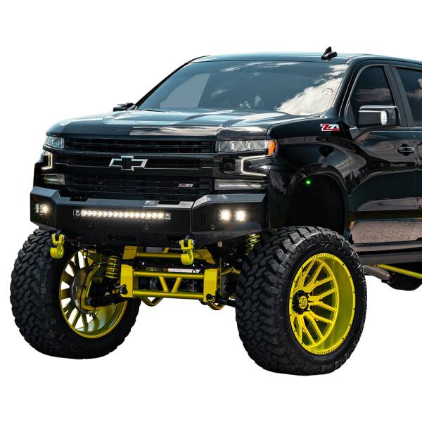 Chassis Unlimited - Chassis Unlimited CUB940172 Octane Series Winch Front Bumper with Sensor Cutouts for Chevy Silverado 1500 2019-2022