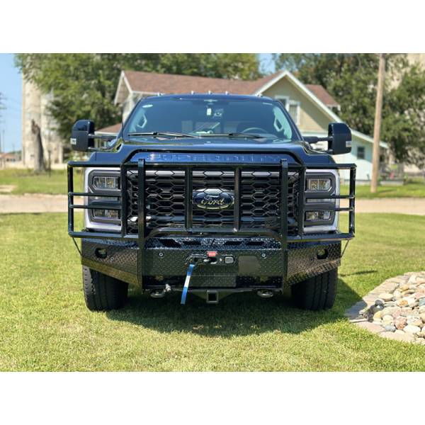 Thunderstruck - Thunderstruck FSD23-200PA AC CA Elite Front Bumper for Ford F-250/F-350/F-450/F-550 2023-2024 with front park assist sensors, adaptive cruise, and front view camera