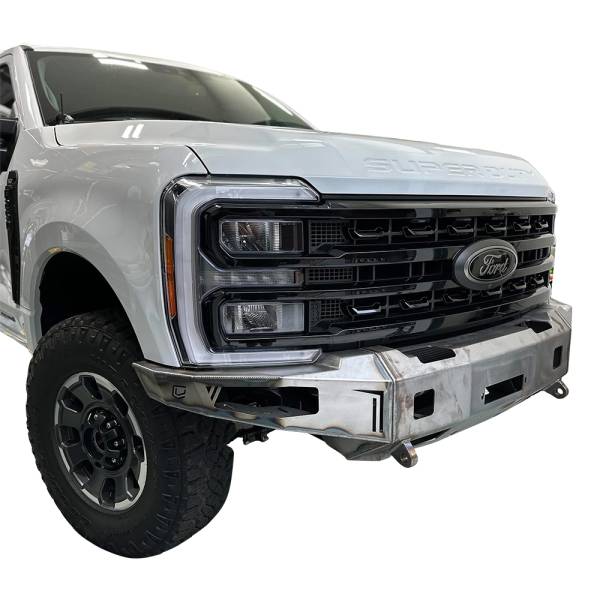 Chassis Unlimited - Chassis Unlimited CUB940751RAW Octane Front Winch Bumper for Ford F-250/F-350 Superduty 2023-2024 - Bare Steel