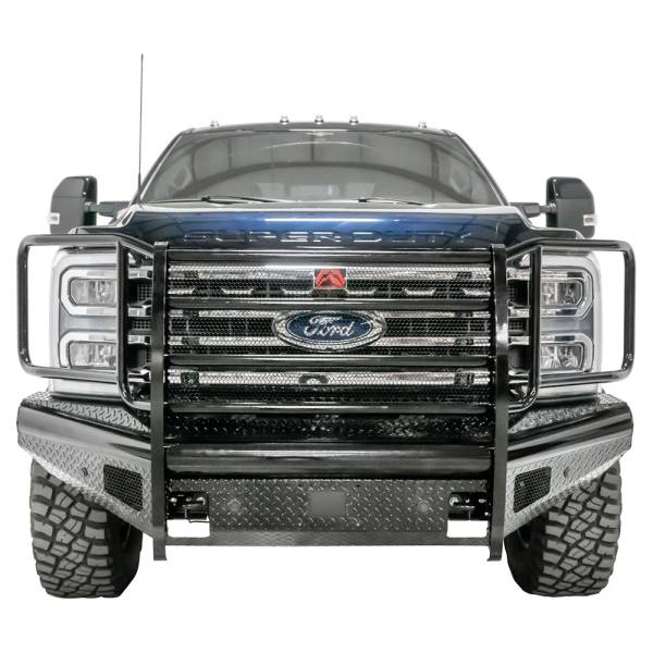 Fab Fours - Fab Fours FS23-S5960-1 Black Steel Full Guard Front Bumper for Ford F-250/F-350/F-450/F-550 2023