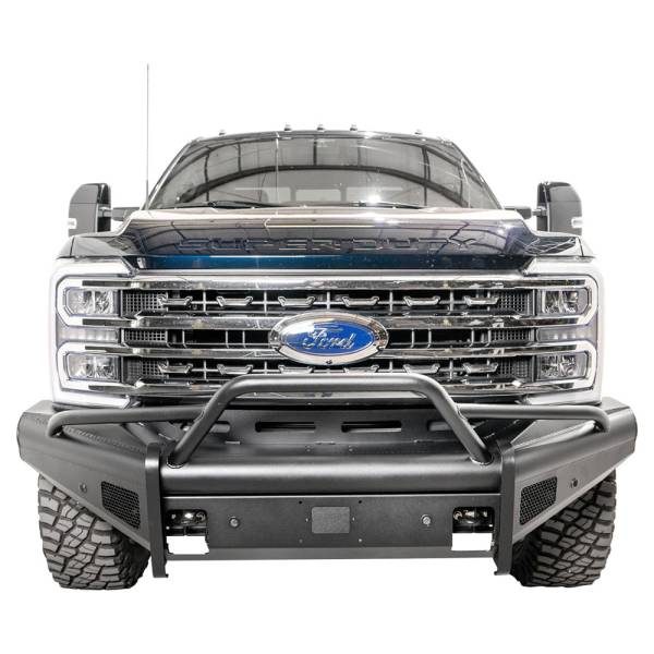 Fab Fours - Fab Fours FS23-Q5962-1 Black Steel Elite Pre-Runner Guard Front Bumper for Ford F-250/F-350/F-450/F-550 2023