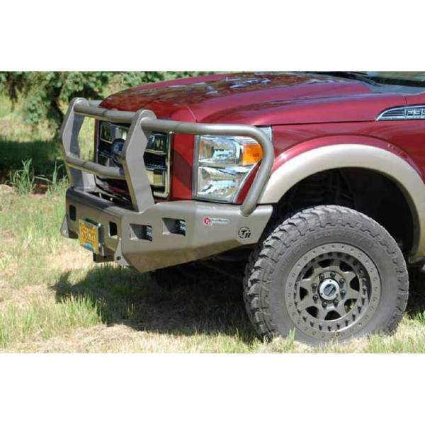 TrailReady - TrailReady 12420G Full Guard Winch Front Bumper with Adaptive Cruise for Ford F-450/F-550 Superduty 2023-2024