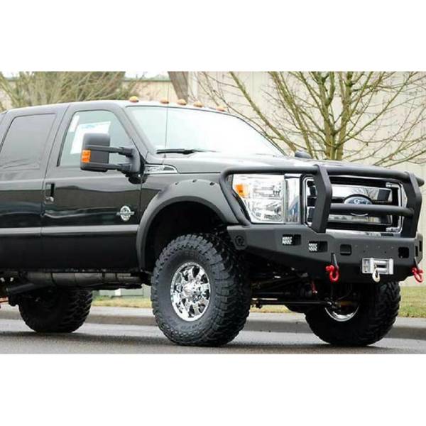 TrailReady - TrailReady 12415G Full Guard Winch Front Bumper with Adaptive Cruise for Ford F-250/F-350 Superduty 2023-2024
