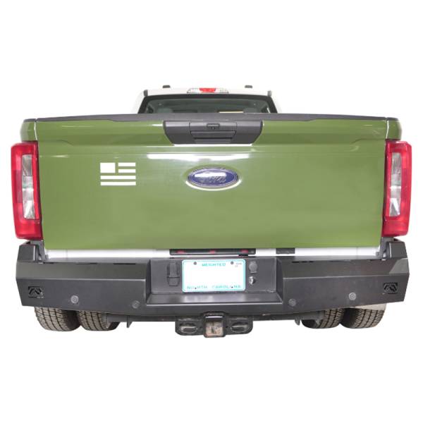 Fab Fours - Fab Fours FS23-RT5950-1 SD Red Steel Rear Bumper for Ford F-250/F-350 2023-2024
