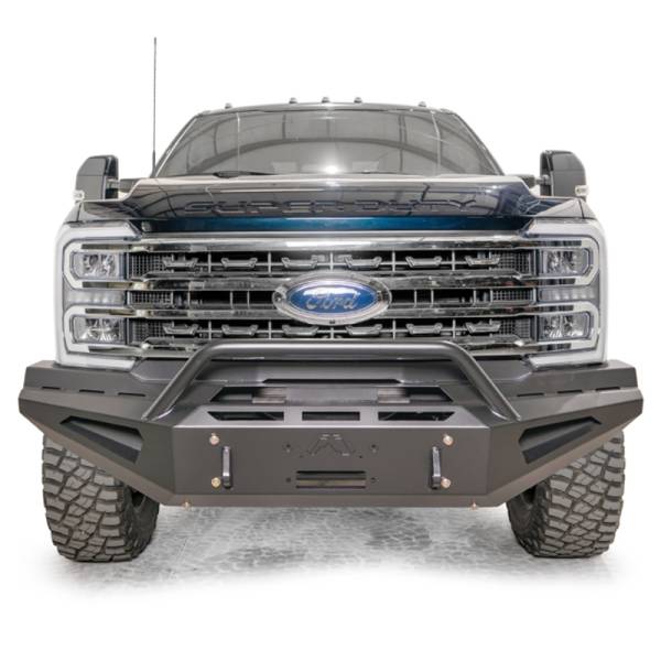 Fab Fours - Fab Fours FS23-RS5962-1 SD Red Steel Front Bumper with Guard for Ford F-250/F-350 2023-2024