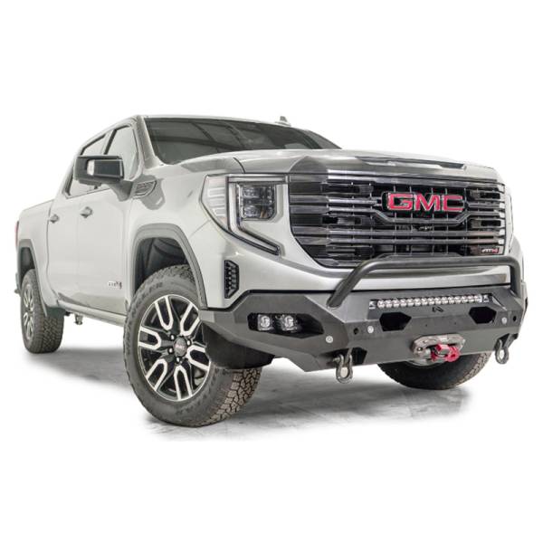 Fab Fours - Fab Fours GS23-X5852-1 Matrix Front Bumper with Pre-Runner Guard for GMC Sierra 1500 2023-2024