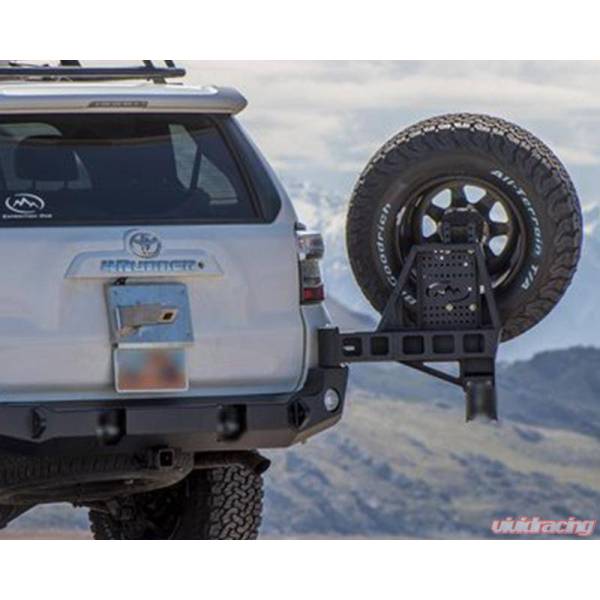 Expedition One - Expedition One 4R10+RB-SSTC-PC Rear Bumper with Single Swing Out Tire Carrier for Toyota 4Runner 2010-2024 - Textured Black Powder Coat