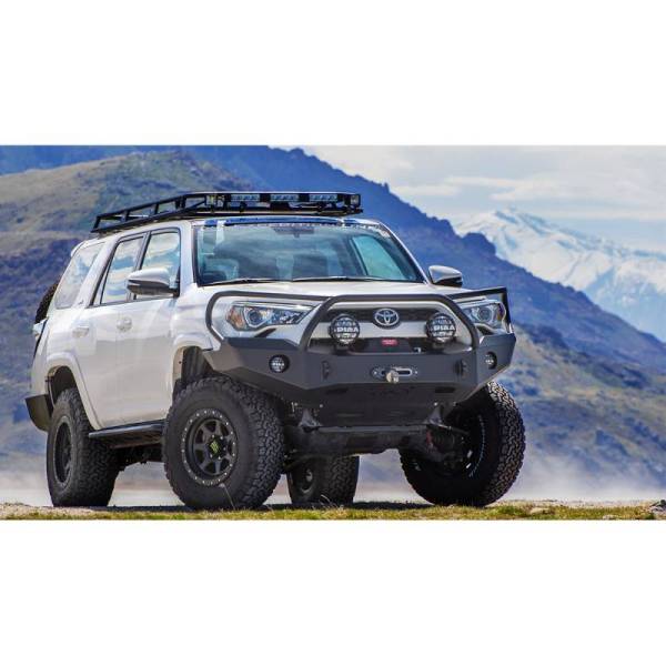 Expedition One - Expedition One 4R14+FB-BARE Trail Series Front Bumper for Toyota 4Runner 2014-2024 - Bare Steel