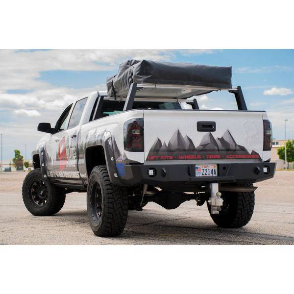 Expedition One - Expedition One CHV1500-14-18-RB-BARE Rear Bumper for Chevy Silverado 1500 2014-2018 - Bare Steel