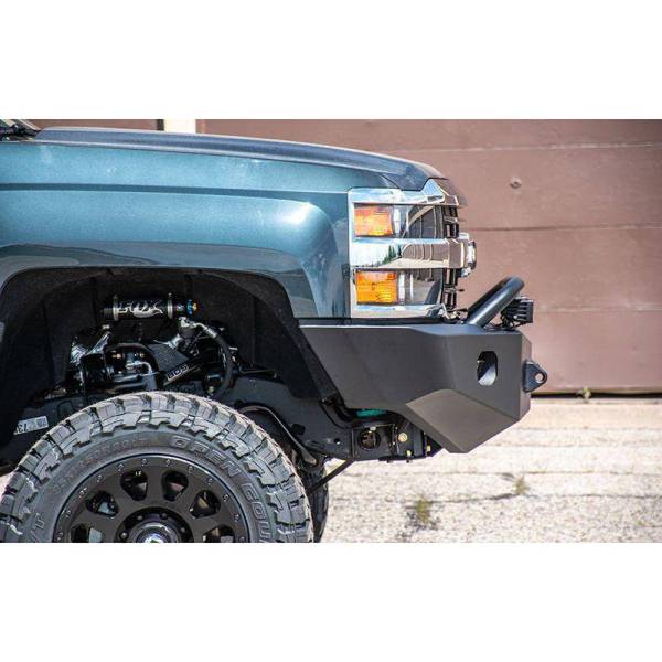 Expedition One - Expedition One CHV2500/3500-15-19-FB-H-BARE Front Bumper with Single Hoop for Chevy Silverado 2500HD/3500 2015-2019 - Bare Steel