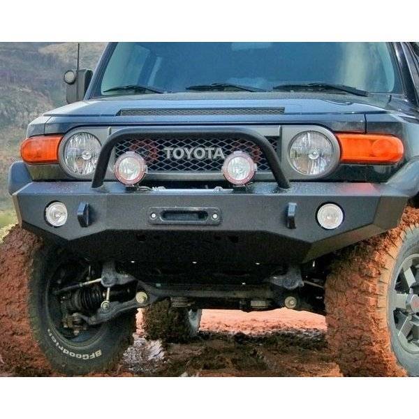 Expedition One - Expedition One FJC-FB-H-PC Trail Series Front Bumper with Single Hoop for Toyota FJ Cruiser 2007-2014 - Textured Black Powder Coat