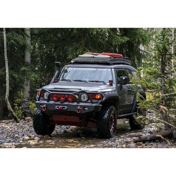 Expedition One - Expedition One FJC-FB-WY-BARE Trail Series WyoOtto Style Front Bumper for Toyota FJ Cruiser 2007-2023 - Bare Steel