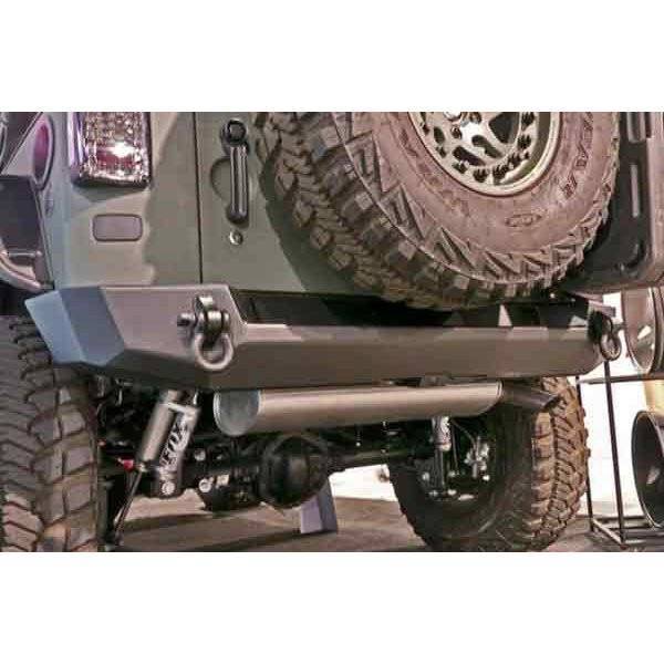 Expedition One - Expedition One JK-CCS-RB-STC-BARE Classic Core Series Rear Bumper with Smooth Motion Tire Carrier System for Jeep Wrangler JK 2007-2018 - Bare Steel