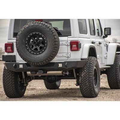 Expedition One - Expedition One JL18-TS2-RB-PC Trail Series 2 Base Rear Bumper for Jeep Wrangler JL 2018-2024 - Textured Black Powder Coat