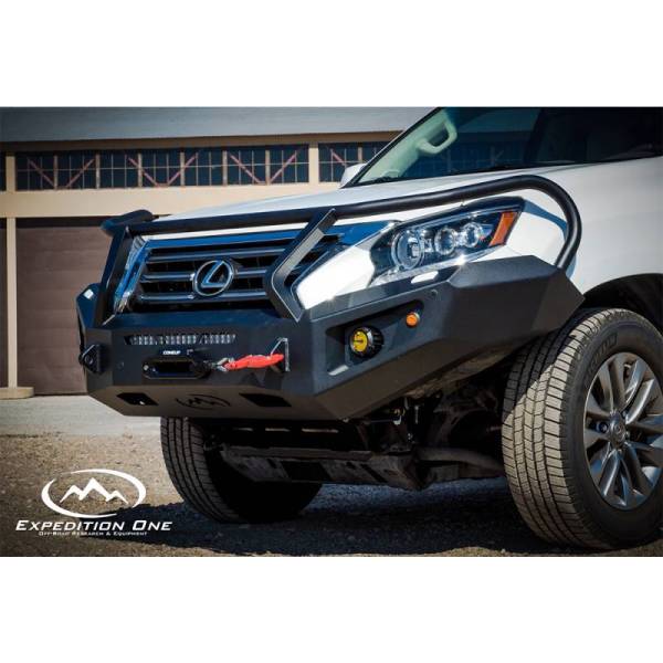 Expedition One - Expedition One LX46-14+FB-H-BARE Front Bumper with Single Hoop for Lexus GX 460 2014-2023 - Bare Steel