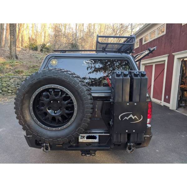 Expedition One - Expedition One RAM1500-09-18-RB-DSTC-PC Rear Bumper with Dual Swing Out Tire Carrier System for Dodge Ram 1500 2009-2018 - Textured Black Powder Coat