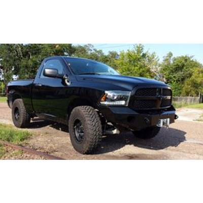 Expedition One - Expedition One RAM1500-13-18-FB-H-PC RangeMax Front Bumper with Single Hoop for Dodge Ram 1500 2013-2018 - Textured Black Powder Coat