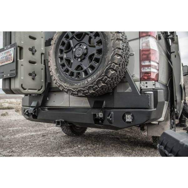 Expedition One - Expedition One SPR-19+-RB-DSTC-PC Rear Bumper with Dual Swing Out Tire Carrier for Mercedes-Benz Sprinter 2019-2023 - Textured Black Powder Coat