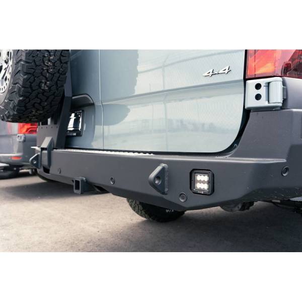 Expedition One - Expedition One SPR-19+-RB-PC Base Rear Bumper for Mercedes-Benz Sprinter 2019-2023 - Textured Black Powder Coat