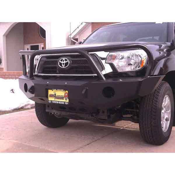 Expedition One - Expedition One TACO12-15-FB-H-PC Front Winch Bumper with Single Hoop for Toyota Tacoma 2012-2015 - Textured Black Powder Coat