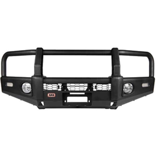 ARB 4x4 Accessories - ARB 3217100 Deluxe Front Bumper with Bull Bar for Nissan Patrol Cab Chassis 1997-2007