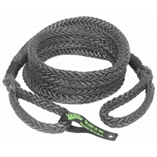 VooDoo Offroad - VooDoo Offroad 1300027 7/8" x 30' Black Syntheteic Recovery Rope with Bag