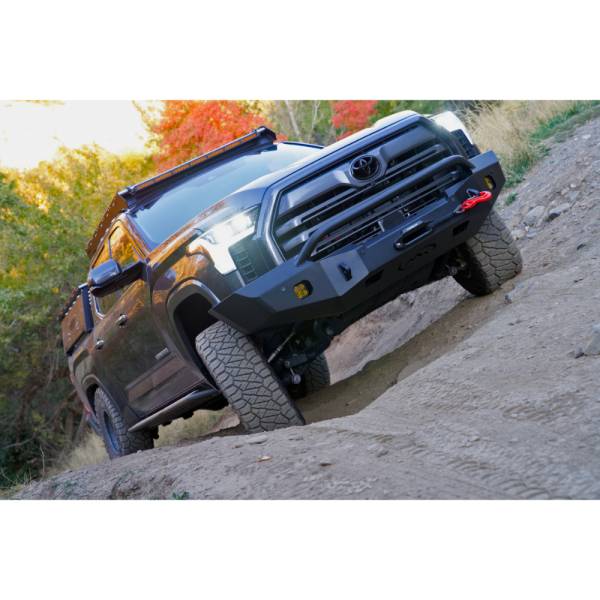 Expedition One - Expedition One TT22+FB-BARE-H RangeMax Front Bumper with Single Hoop for Toyota Tundra 2022-2024 - Bare Metal