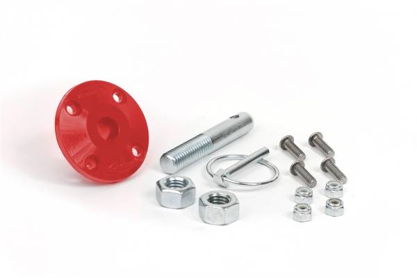 Daystar - Daystar KU71104RE Hood Pin Kit Red Single with Polyurethane Isolator Pin Spring Clip and Related Hardware