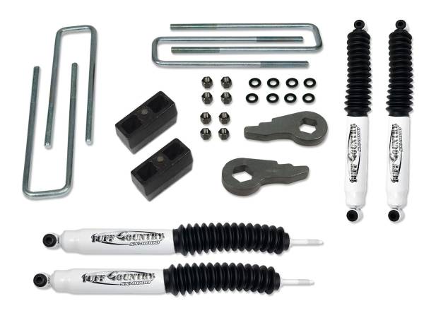 Tuff Country - Tuff Country 12926KN Front/Rear 2" Lift Kit with Rear Lifted Blocks and U-Bolts for Chevy Silverado 1500 1999-2006