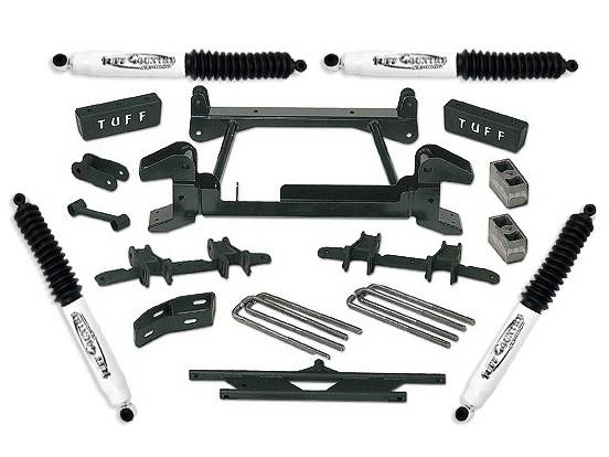 Tuff Country - Tuff Country 14823KN Front/Rear 4" (8 Lug) Lift Kit without Autotrac for Chevy K2500/K3500 1988-1997