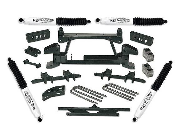 Tuff Country - Tuff Country 14824KN Front/Rear 4" (8 Lug) Lift Kit without Autotrac for Chevy K2500/K3500 1988-1997