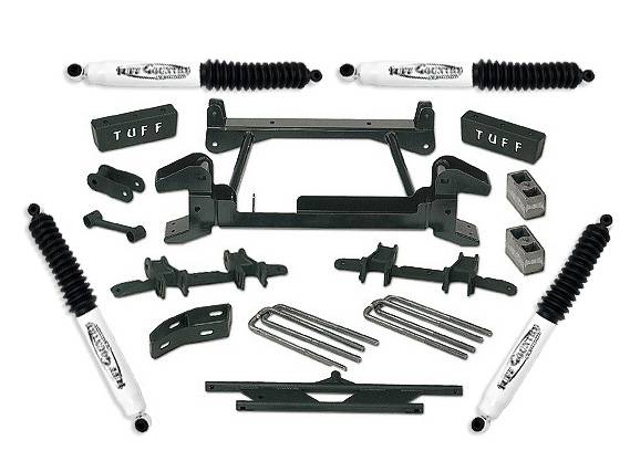 Tuff Country - Tuff Country 14843KN Front/Rear 4" 4 Door Lift Kit without Autotrac for Chevy Tahoe 1994-1998