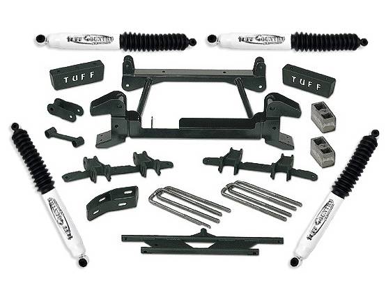Tuff Country - Tuff Country 14854KN Front/Rear 4" Lift Kit with Shocks for Chevy Suburban 1992-1998