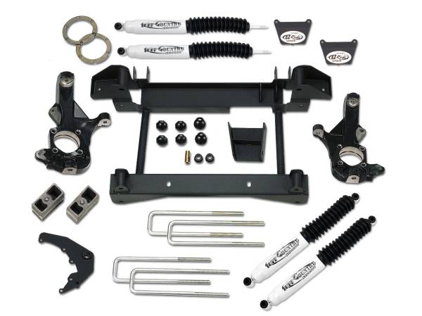 Tuff Country - Tuff Country 14958KN Front/Rear 4" Lift Kit with Knuckles and 1 Piece Sub-Frame for GMC Sierra 1500HD 2001-2006