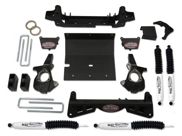 Tuff Country - Tuff Country 14994KN Front/Rear 4" Lift Kit with Knuckles and 3 Piece Sub-Frame for Chevy Silverado 3500 2001-2006